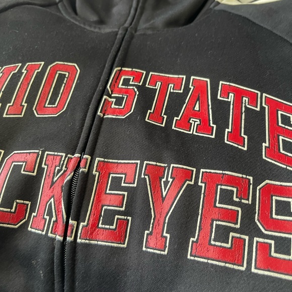 #221 Ohio State University Buckeyes Track Jacket Men's Large Black Polyester - Picture 4 of 16